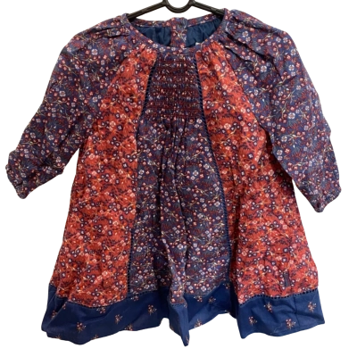 Pumpkin Patch Kids Size 12-18m Blue Wing Panelled Dress