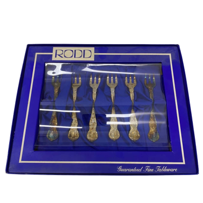 Rodd 6 Piece Fork Silverware Set - Blue Box
