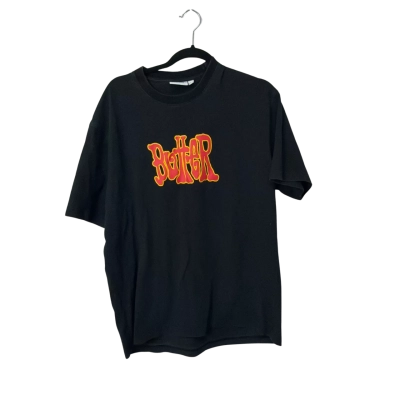  Butter  Size L Short Sleeve T-shirt washed out Black  