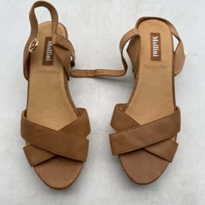 Mollini Womens Beige Wedge Heel Sandles