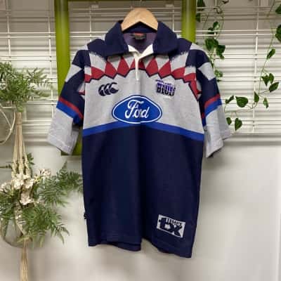  Auckland Blues Mens 1997/1998 Temex Rugby Super 12 Jersey Size L 