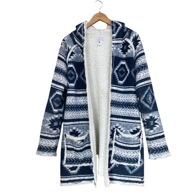 ONeill Womens  Size 8 Sherpa Open Jacket Blue / White 