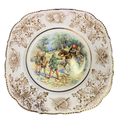 Decorative plate - Robin Hood meets Friar Tuck