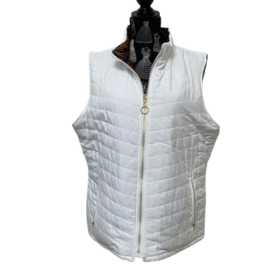 Noni B Womens  Size 16 Reversible Vest  / Ivory / Autumn Leaves BNWT