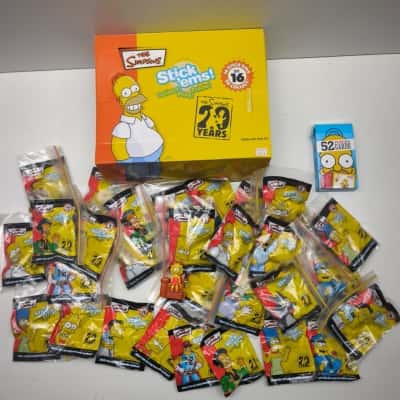 The Simpsons 20 Years Stick'ems Bulk Lot Blind Bags Cards & Box