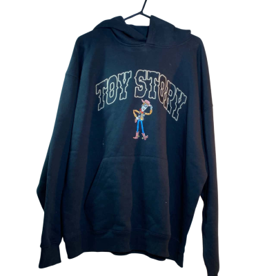 Disney Mens Toy Story Cartoon Logo Hoodie (Black) Size L
