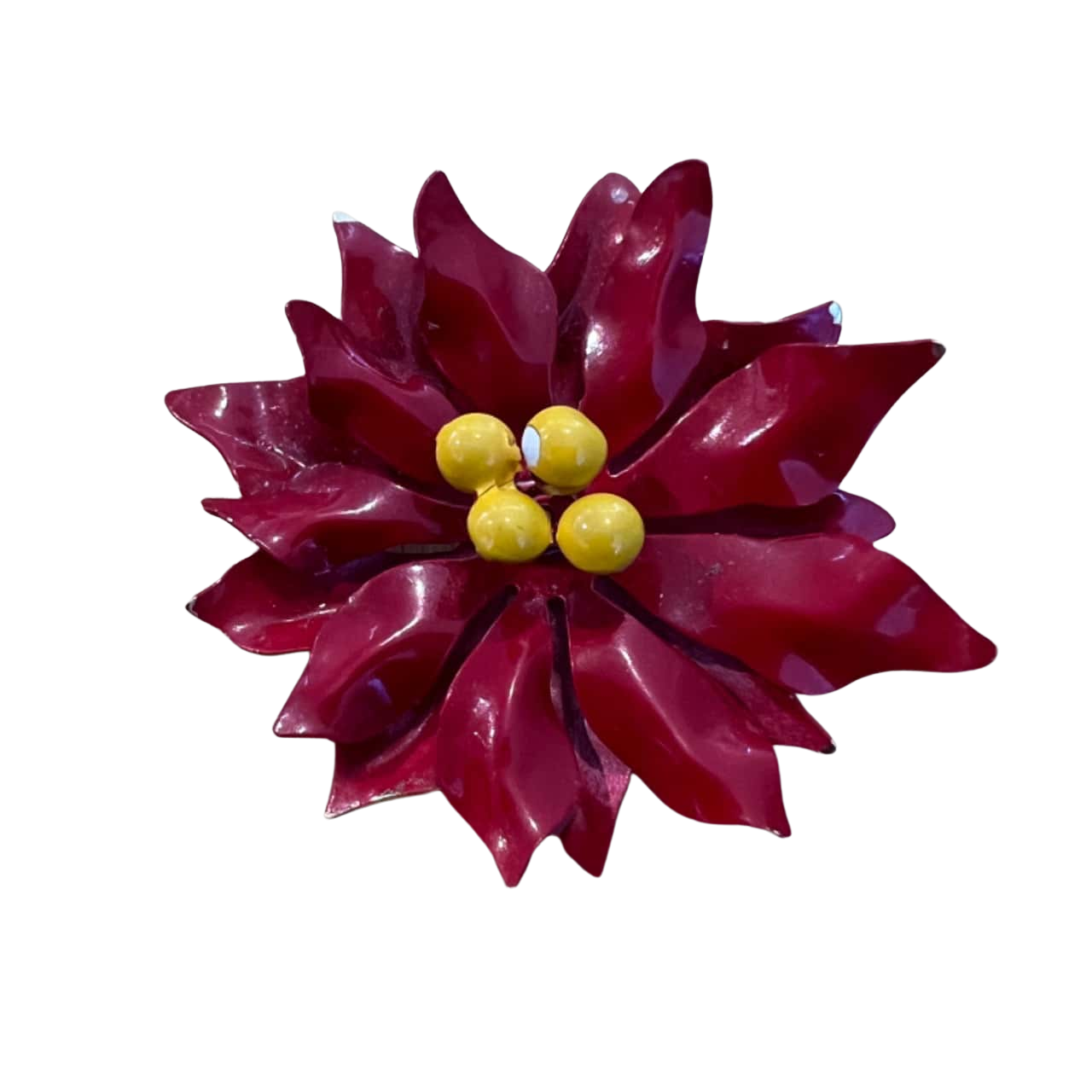 Big Red Flower Brooch