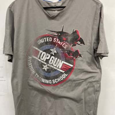 Top Gun  Mens  Size L Grey T Shirt 
