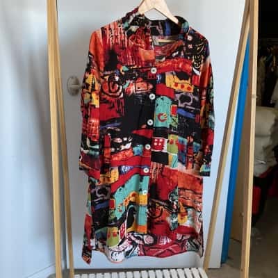 Wishbone brand  Womens dress/coat-  Size M Pattern 