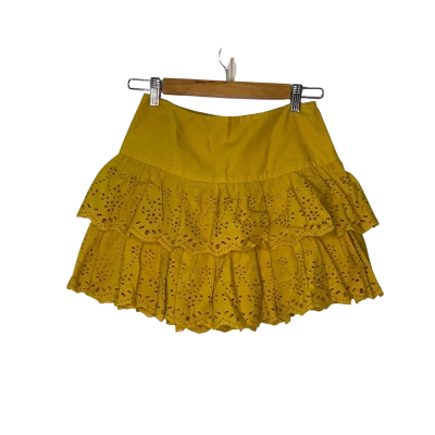 Caitlin Crisp Womens  Size 6 Mini Skort Yellow 
