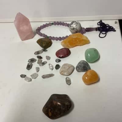 Assorted crystals and stones