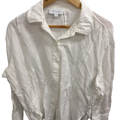 Witchery Women’s Size 14 Button Up Top - Off White colour