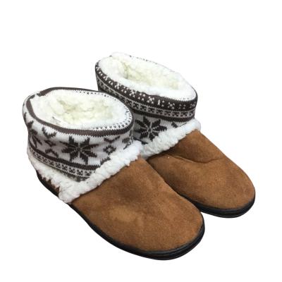  Womens  easy life Size M Pattern Nordic Slipper-Boot. Polyester/TPR