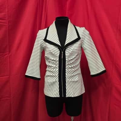 Joseph Ribkoff Womens  Size 10 Jacket Black  / White 