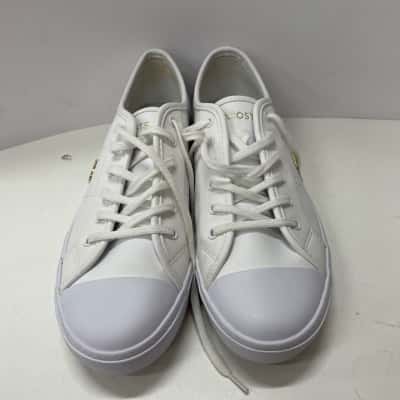 Lacoste Mens  Size 8 Sneakers White 