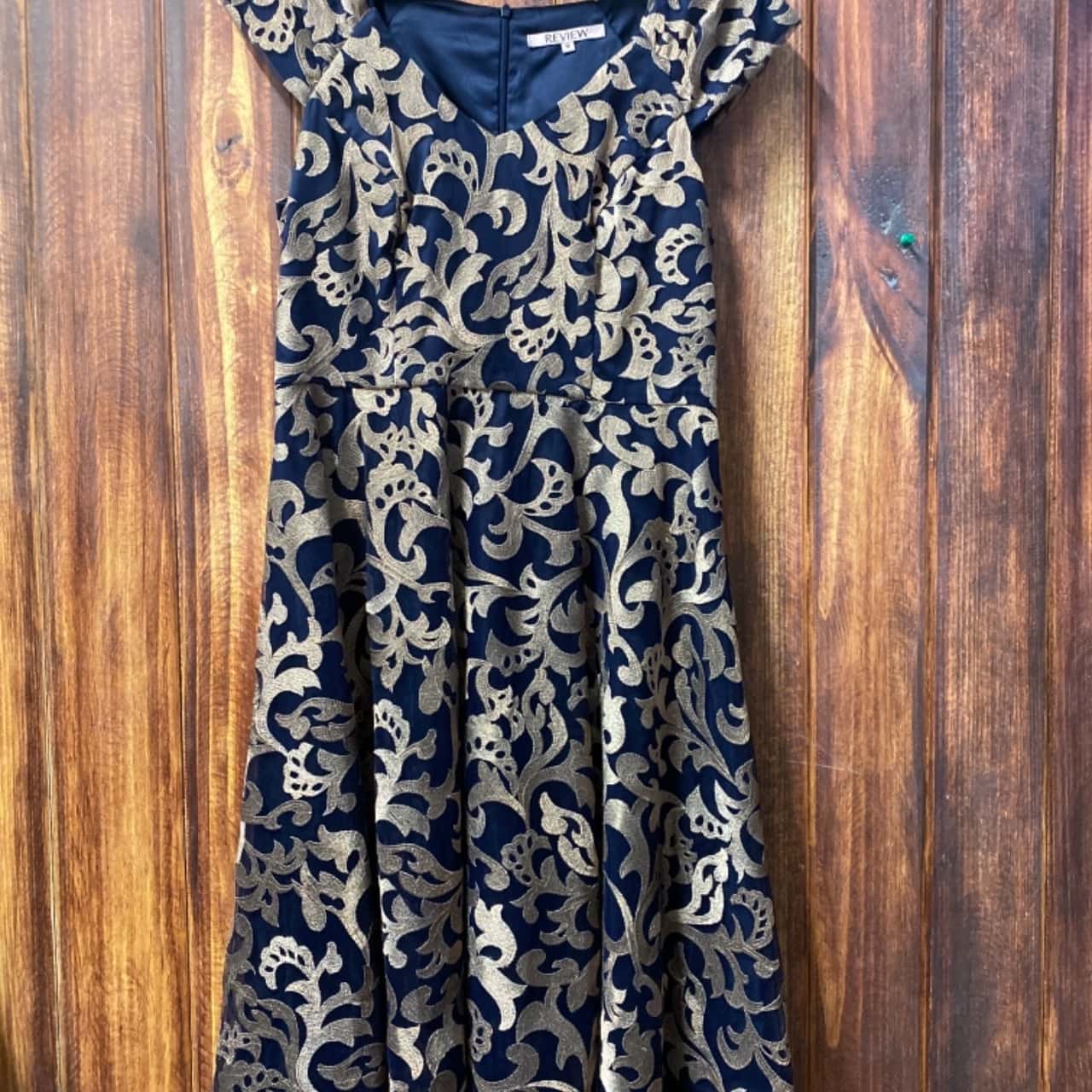 green emerald velvet dress Beaded 3D Petal Halter Gown In Navy Rosegold-Navy/Rosegold / Regular / 0