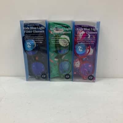  Screen Time Kids Blue Light Filter Glasses x3 