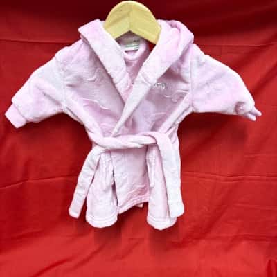 Peter Alexander Baby Girl Pink Penny Hooded Dressing Gown Kids  Size 0 - 9 mnths