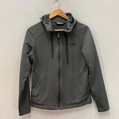 The North Face Womens  Size M Hooded  Lightweighr Active Jacket Grey 