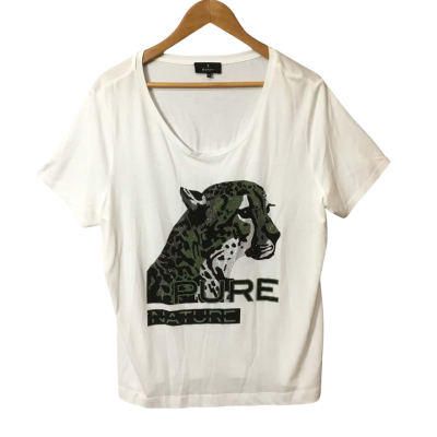  Women’s Size 46 White Printed Monari T Shirt