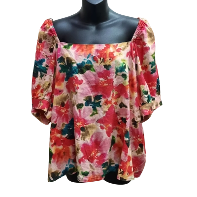 New With Tags GRAE LINEN Size 18 Linen Blend Top  