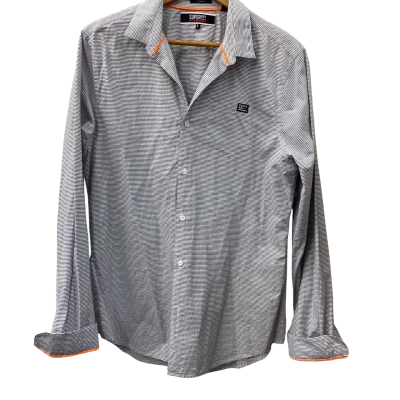 Superdry Mens  Size L Long Sleeve Shirt Striped 