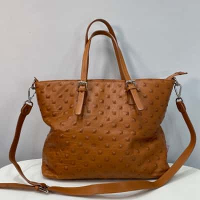 Vera Pelle / Jacky Celine Womens 3D Leather Handbag / Shoulder Bag Brown 