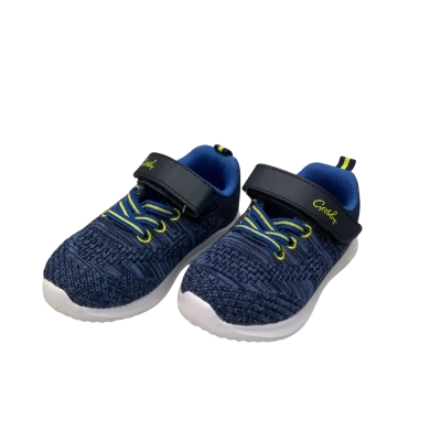 Kids Grosby Size 7 Shoes Navy Blue / Yellow 