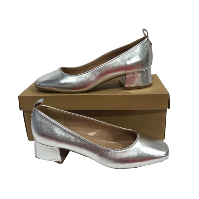 Steve Madden Stunnah Silver Lea Shoes Size 9