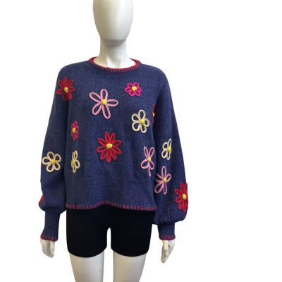 Brand New Gorman Womens  Size 18 Merino Wool Blend Suncatcher Jumper Blue Mix