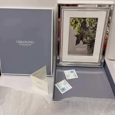 Vera Wang Wedgwood Silver Plated Photo Frame with Original Box