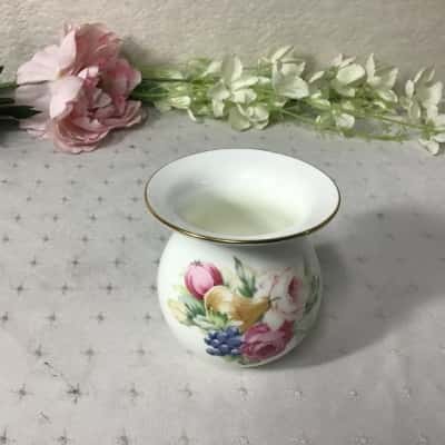 Mikasa “Rosemead” White / Floral Pattern Bone China Vase