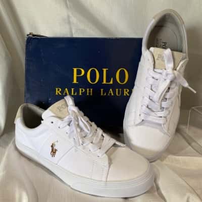 POLO RALPH LAUREN Sayer Sneakers in White  UK 8 