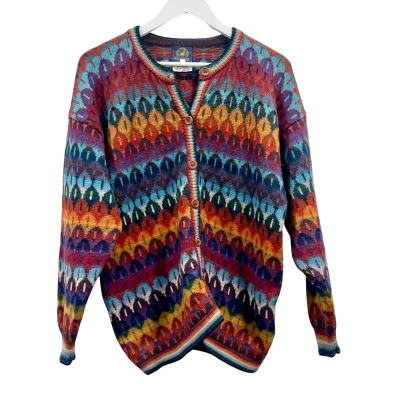 Incatrail Alpacca Wool Multi- coloured Cardigan Size M