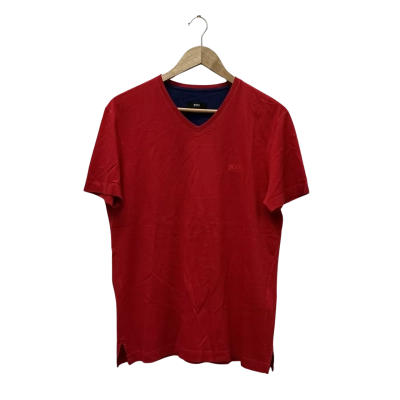 Boss Hugo Boss Mens  Size M Short Sleeve Shirt Red 