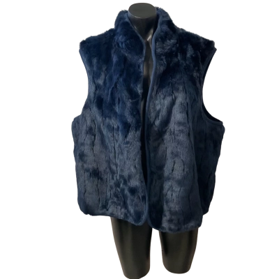 Piper Womens  Size L Vest Jacket Navy Blue 