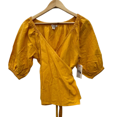 Billabong Womens  Size M 3/4 Sleeve Top Yellow 