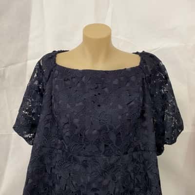 Forever New Cynthia Curve Lace Square Neck Dress -  Size 20 Brand New RRP $ 179