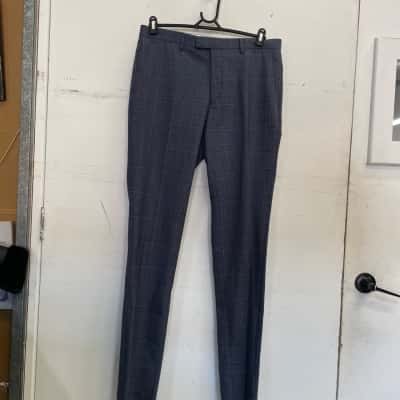 T.M. Lewin Mens  Size 34 Straight Leg Pants Navy Blue 
