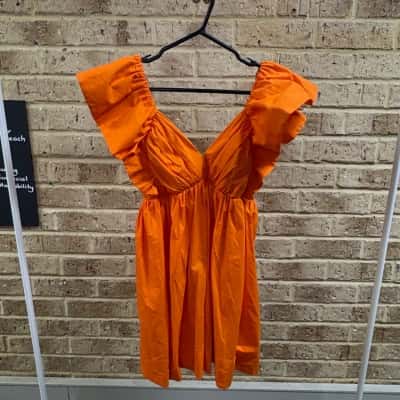 Sheike Womens orange Bermuda mini dress Size 10 