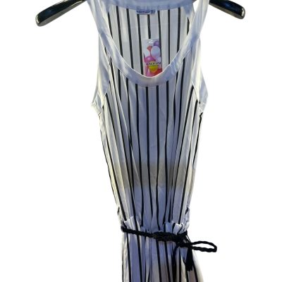  Womens  Size 8 / L Jumpsuit Black  / Striped / White 