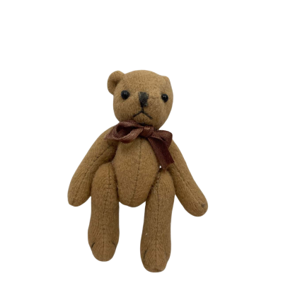 Vintage 3 1/2 inch miniature hand stitched bear moving arms/legs