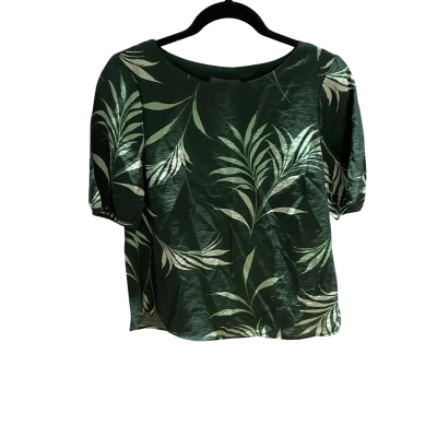Jacqui-E Womens  Size 8 Short Sleeve Top Green  RRP $109.95
