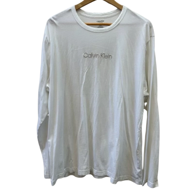 Calvin Klein Mens Size XL White Pyjama Top  