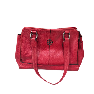  WoCollini Genuine Cowhide Leather Red Handbag Tote