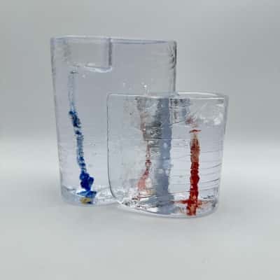 Kosta Boda "Sweet Hearts" Glass Votive Candle Holders