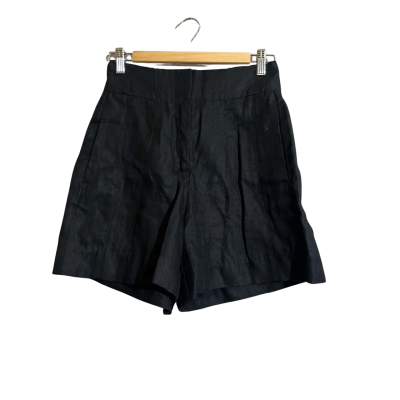 Country Road Womans Size 6 Black Linen Shorts