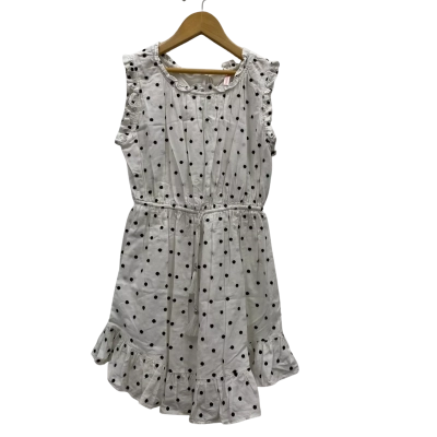 Zimmermann Kids 100% Cotton Dress With Frill Size 8 Polka Dot / White 