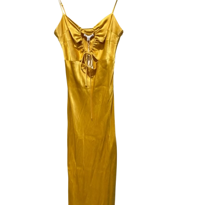 Shona Joy Womens  Size 14 Lace up Midi Dress Saffron 