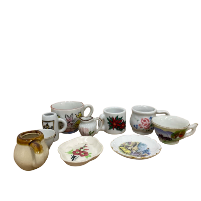Porcelain Mini Cups & Saucers
